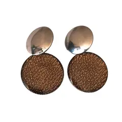 CATHALIFAUDJOYAS - Aros ecocuero acero