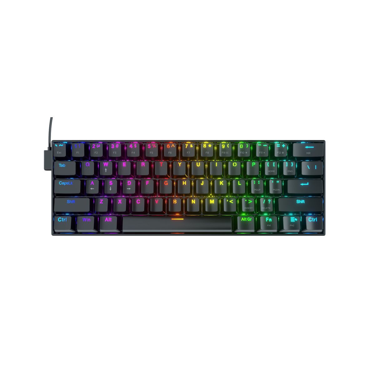 REDRAGON - Teclado Gamer Redragon K630RGB Dragonborn Sw Blue Negro Inglés