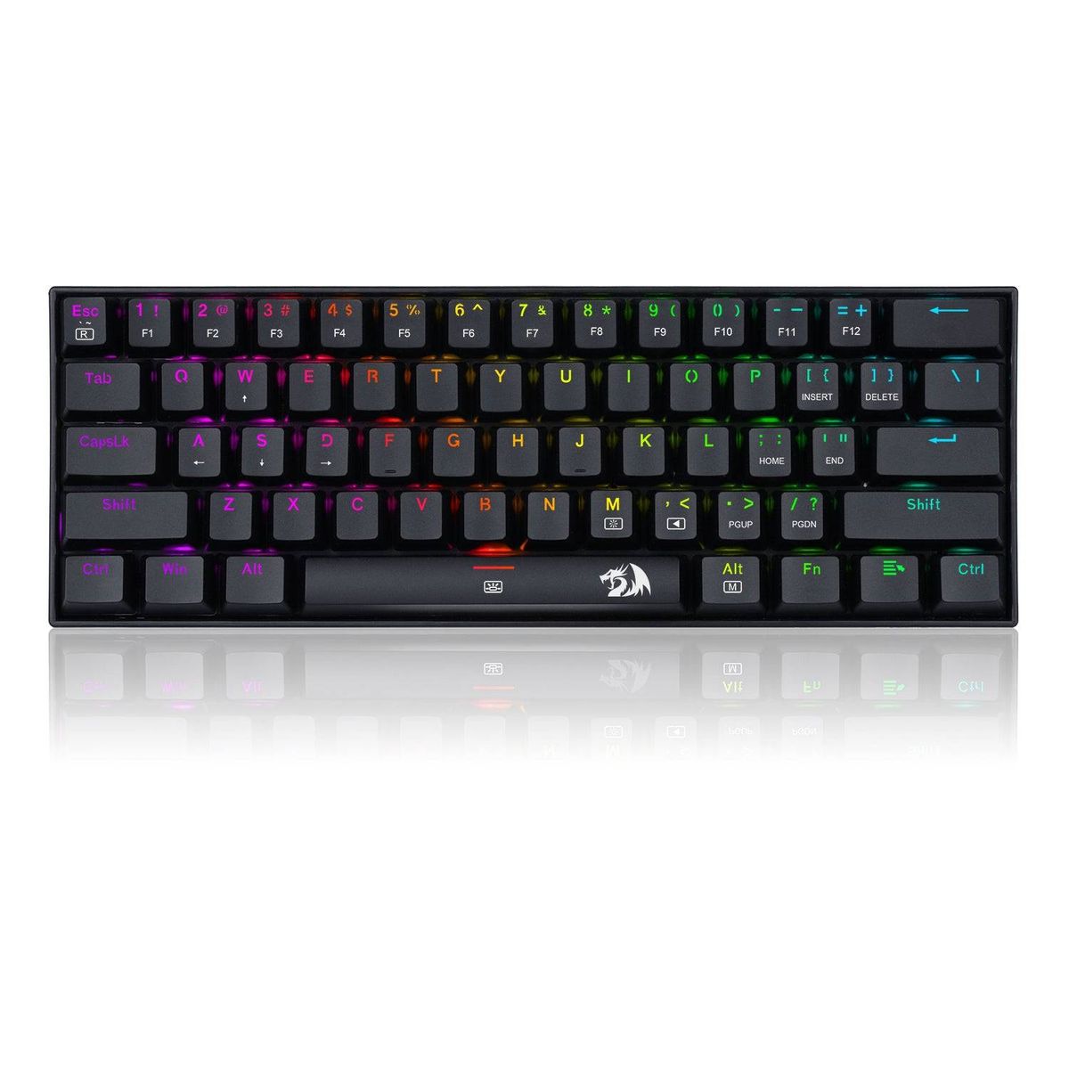 REDRAGON - Teclado Gamer Redragon K630RGB Dragonborn Sw Blue Negro Inglés