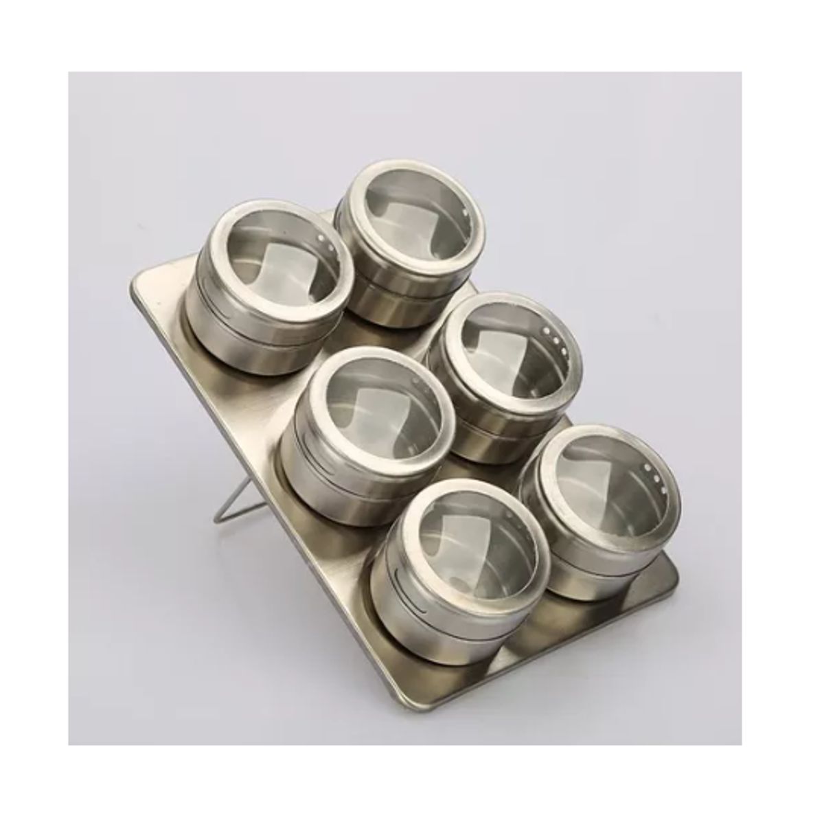 GENERICO - Condimenteros Especieros Frasco  Imantados Con Soporte Cocina