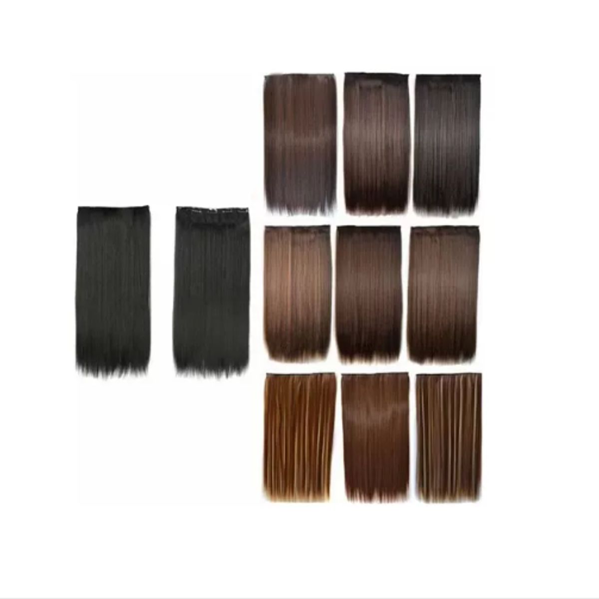 GENERICO - Extensiones Kanekalon Colores Lisa Tonos Muy Naturales  NEGRO 1B