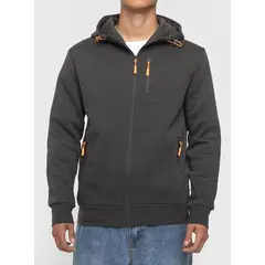 STANDARD - Poleron Hombre con Cierre Algodon Butter + Capucha - Negro