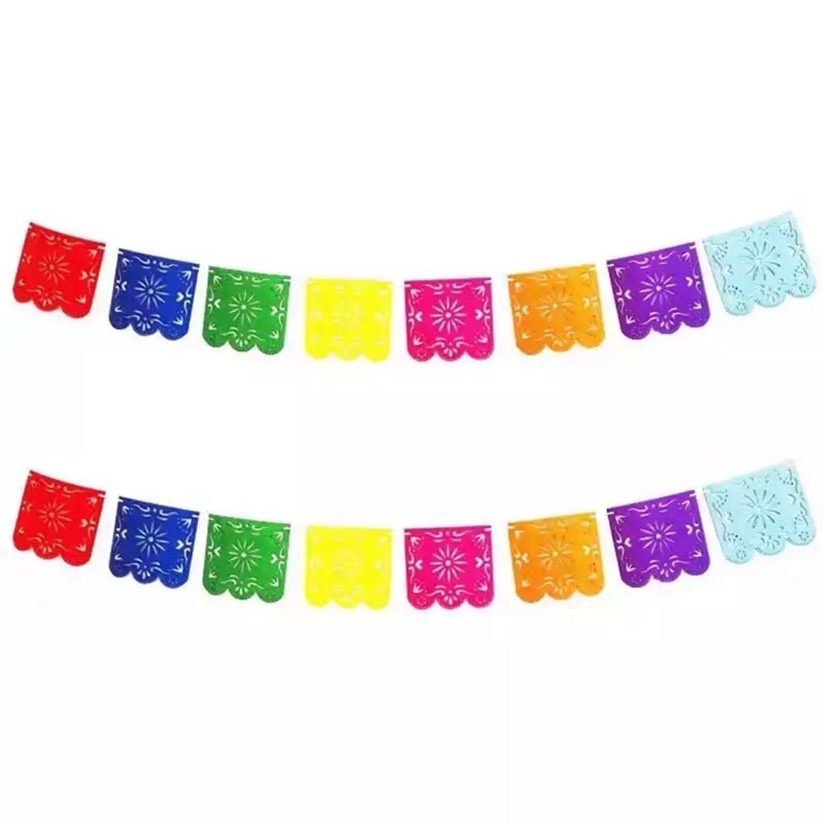 MERCADO CBF - Banderines Mexicanos Decoración Fiestas 8 Banderitas