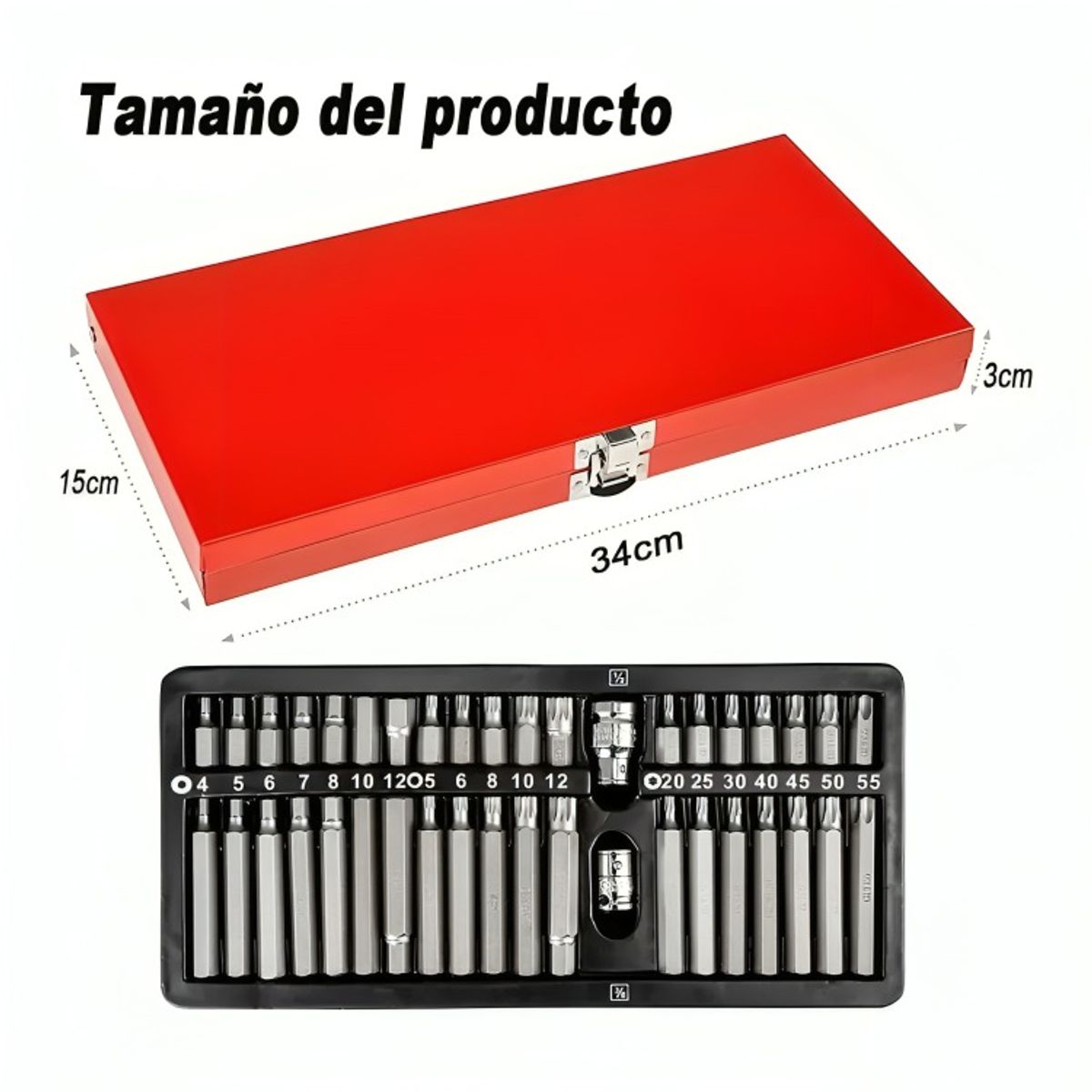 OEM - Set Kit Juego Puntas Corto Largo Torx Allen 40 Piezas