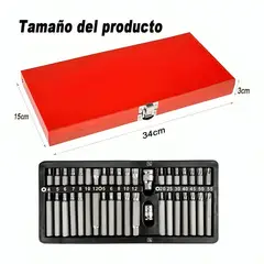 OEM - Set Kit Juego Puntas Corto Largo Torx Allen 40 Piezas