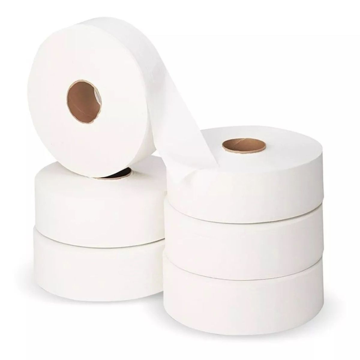 GENERICO - Papel higienico industrial doble hoja pack de 6 rollos de 300m