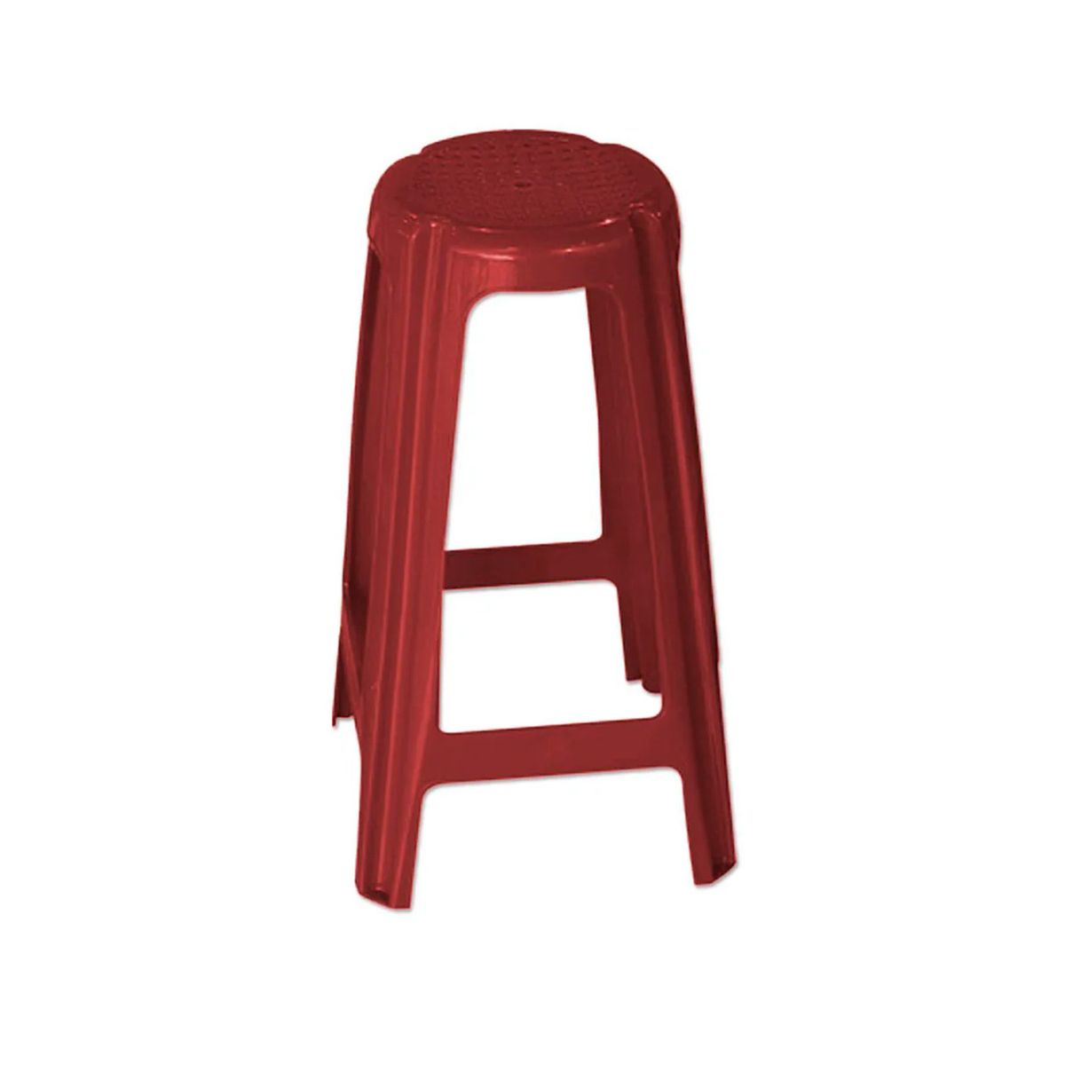 GENERICO - Banco Piso Bar Cervecero 70cm Rojo Vino