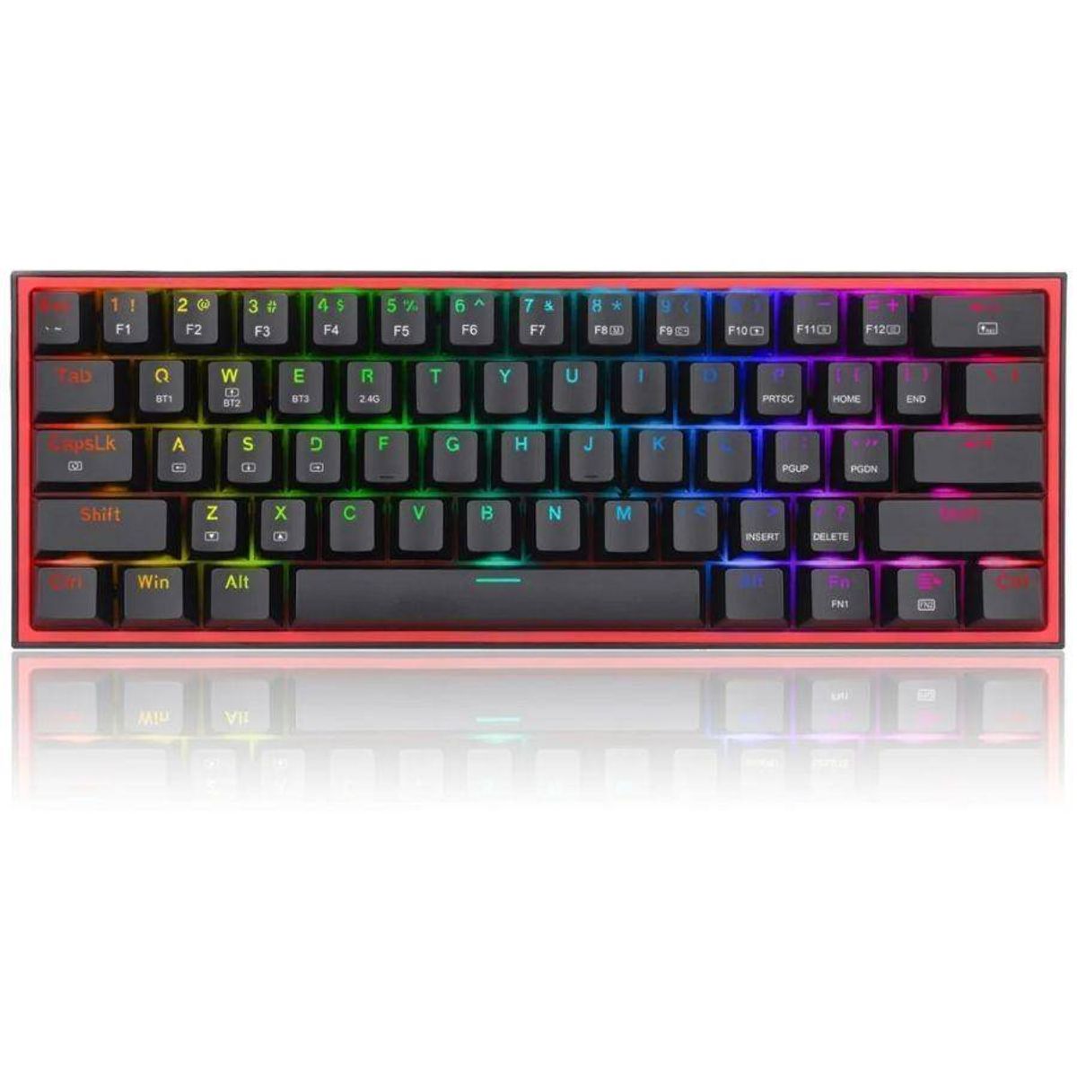 REDRAGON - Teclado Gamer Redragon Fizz Pro Wireless Sw Red 65% Esp Negro