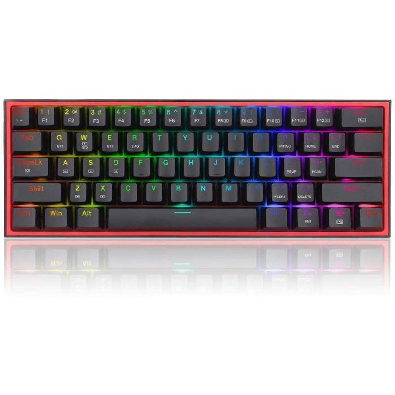 REDRAGON - Teclado Gamer Redragon Fizz Pro Wireless Sw Red 65% Esp Negro