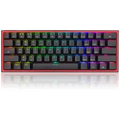 REDRAGON - Teclado Gamer Fizz Pro Wireless Sw Red 65% Esp Negro