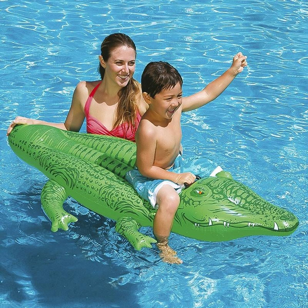 INTEX - Flotador Inflable INTEX Cocodrilo Montable con Asas