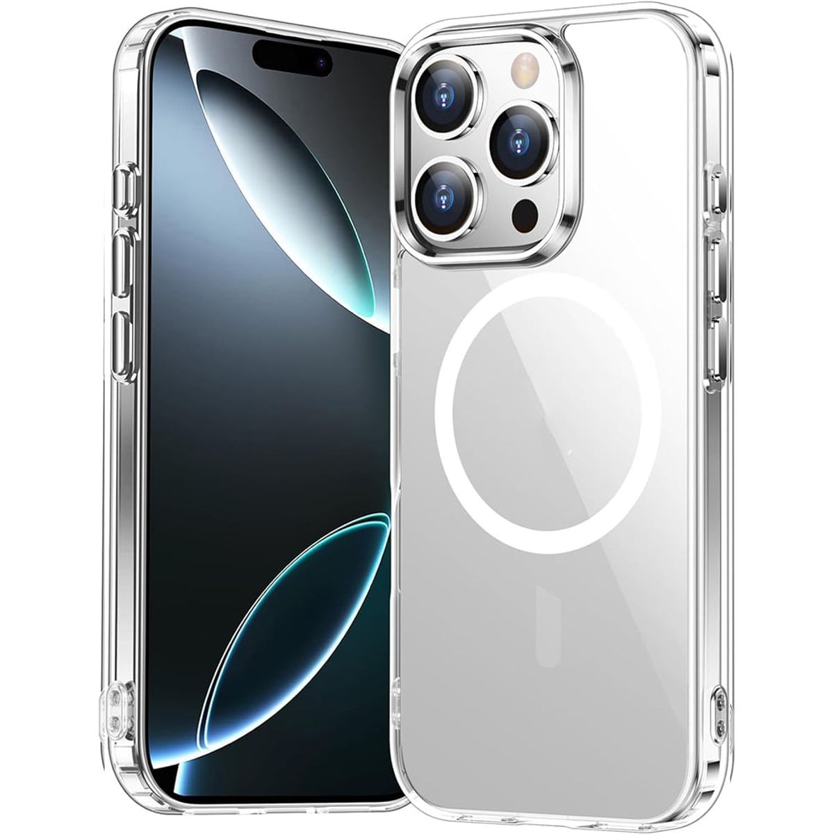 GENERICO - Carcasa Magnética Para iPhone 16 Pro Max Transparente