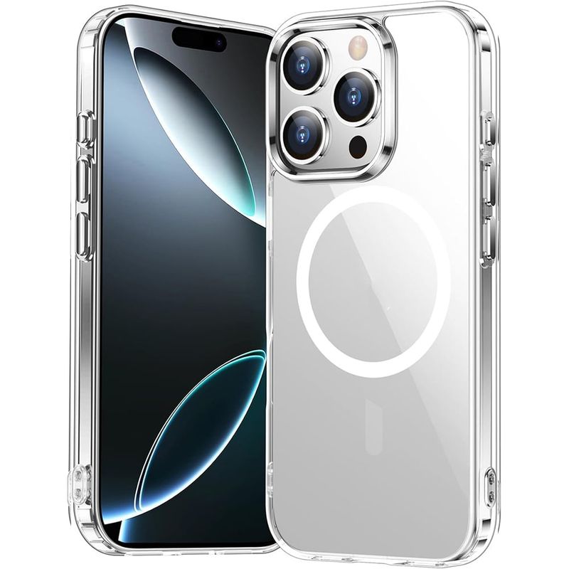GENERICO - Carcasa Magnética Para iPhone 16 Pro Max Transparente