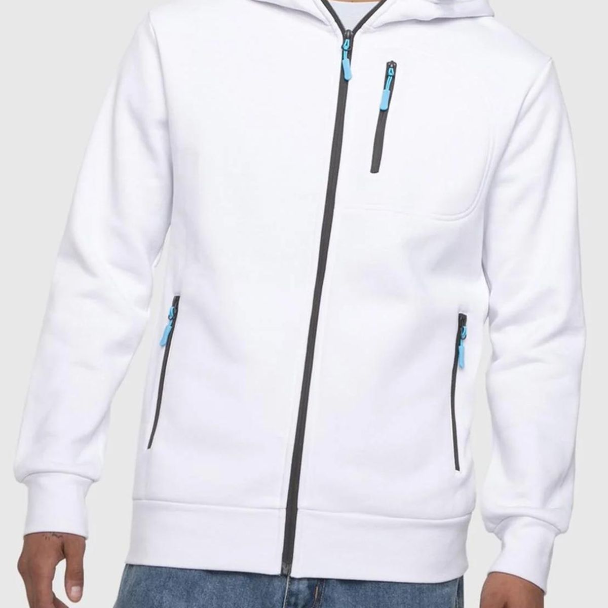 STANDARD - Poleron Hombre con Cierre Algodon Standard Butter + Capucha - Negro