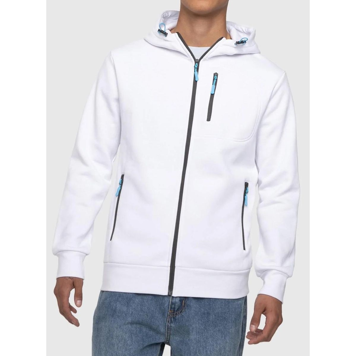 STANDARD - Poleron Hombre con Cierre Algodon Standard Butter + Capucha - Negro