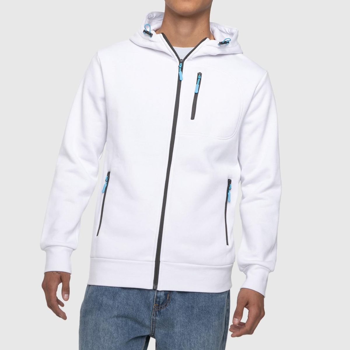 STANDARD - Poleron Hombre con Cierre Algodon Standard Butter + Capucha - Negro