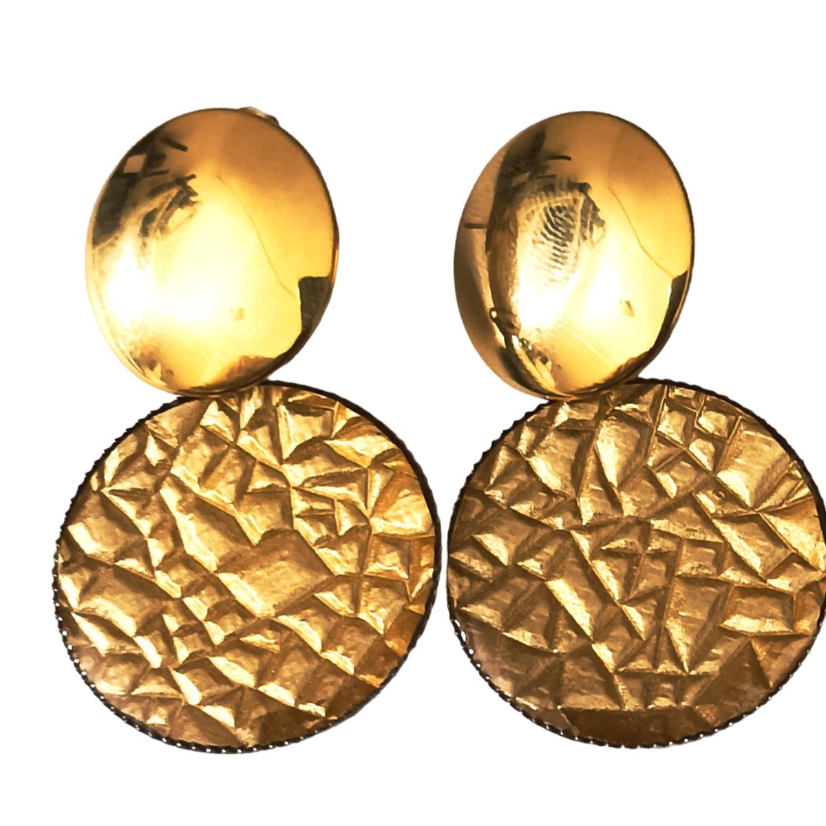 CATHALIFAUDJOYAS - aros ecocuero acero cathalifaudjoyas