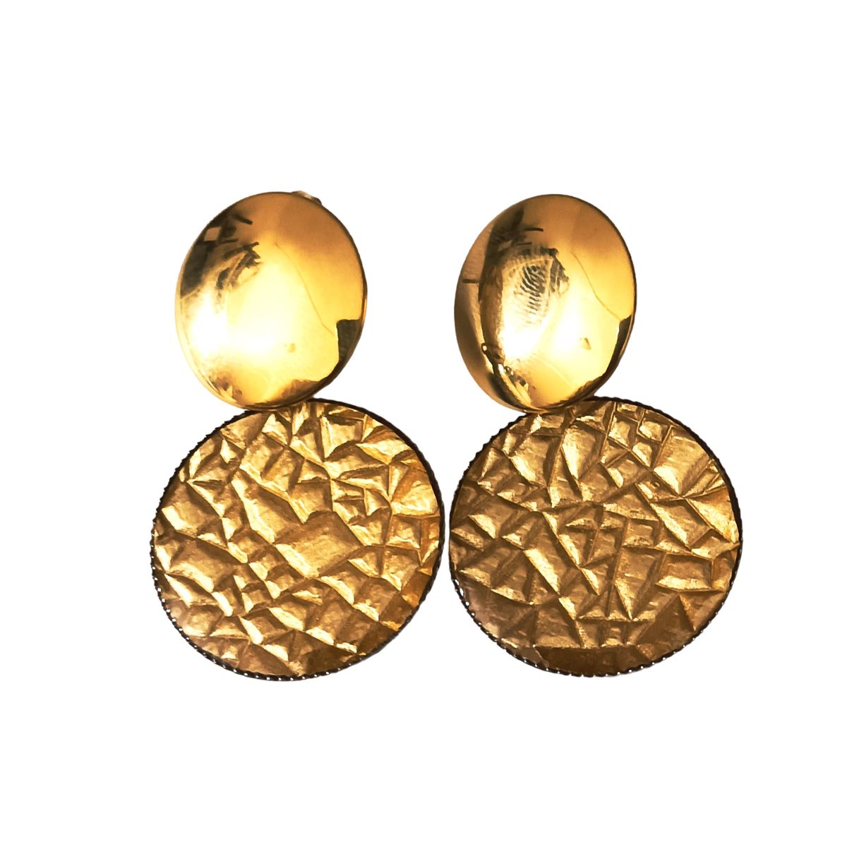 CATHALIFAUDJOYAS - aros ecocuero acero cathalifaudjoyas