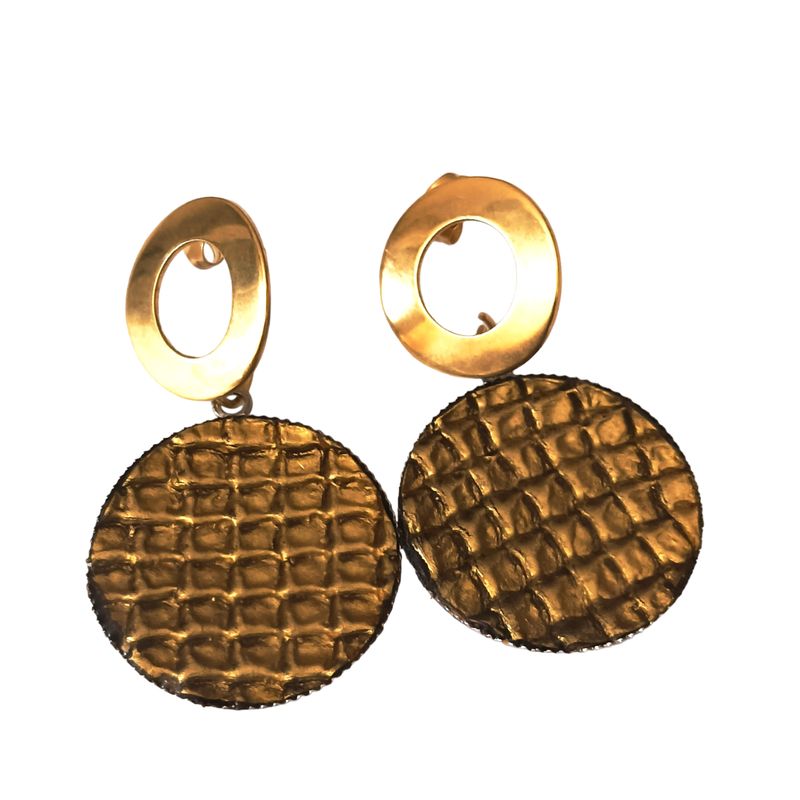 CATHALIFAUDJOYAS - aros ecocuero acero cathalifaudjoyas