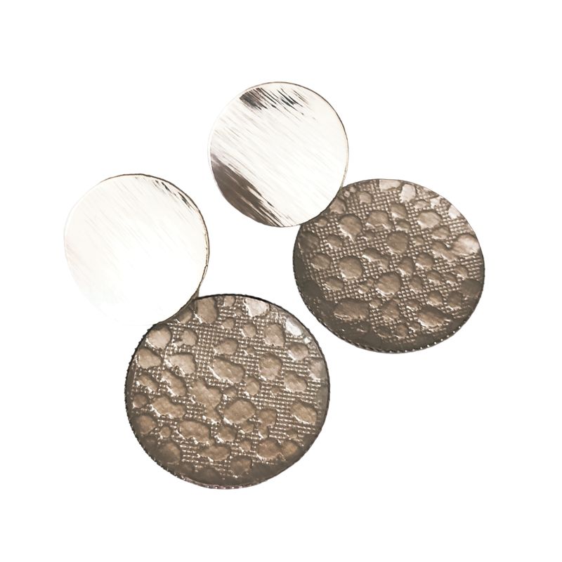 CATHALIFAUDJOYAS - aros ecocuero acero cathalifaudjoyas