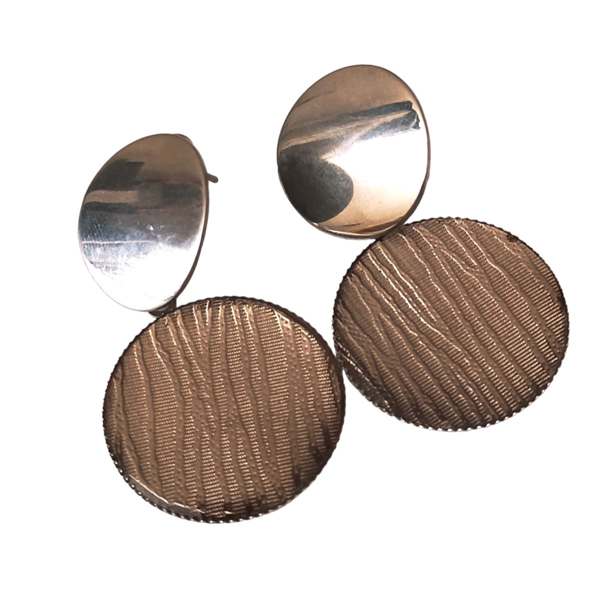 CATHALIFAUDJOYAS - aros ecocuero acero cathalifaudjoyas