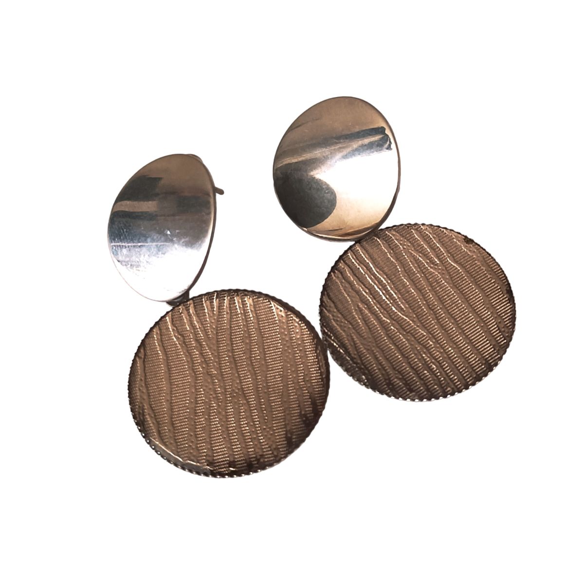 CATHALIFAUDJOYAS - aros ecocuero acero cathalifaudjoyas