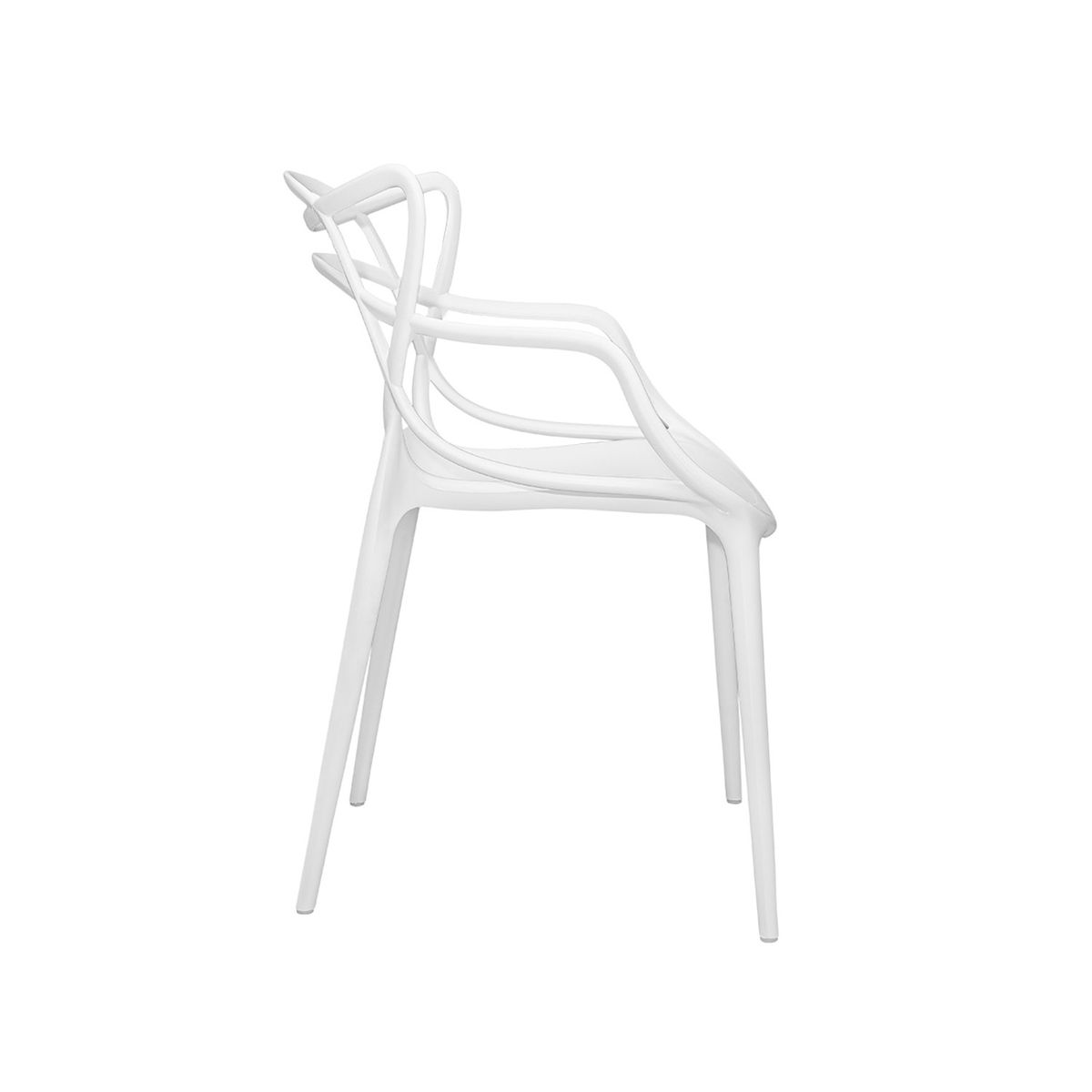 GENERICO - Silla Comedor Art Sidney Con Brazos Blanco