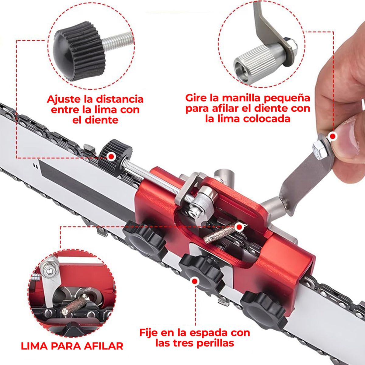 GENERICO - Afilador De Sierras Caladoras Para Afilar Cadenas Motosierra
