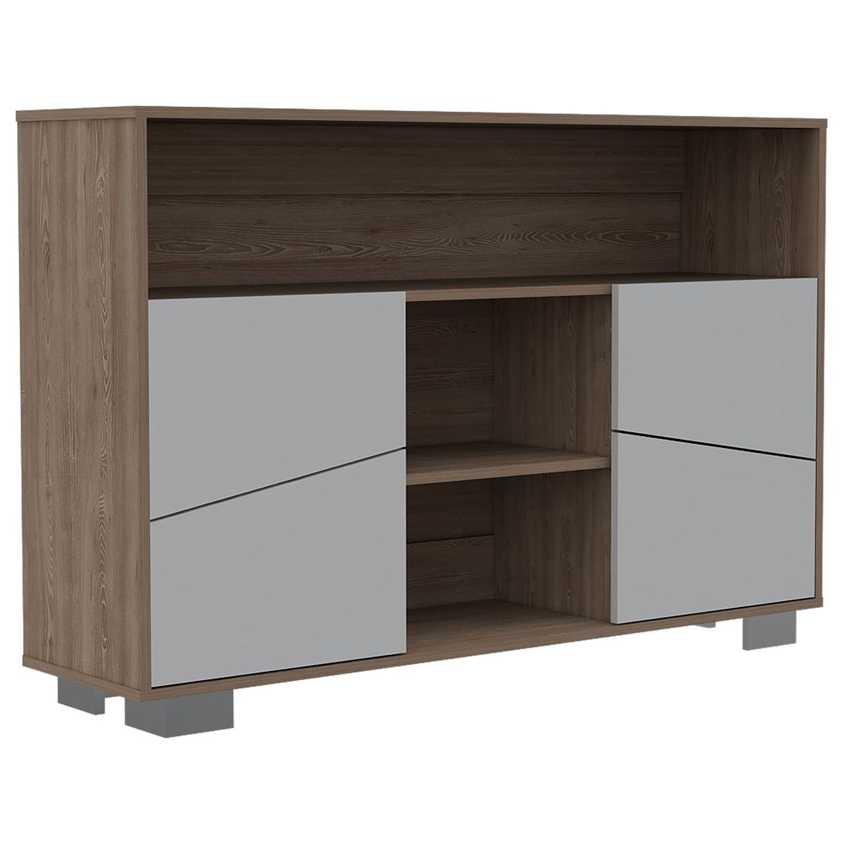 FMFURNITURE - Arrimo 2 Puertas - Café Oscuro 82x120.3x32.6 cm
