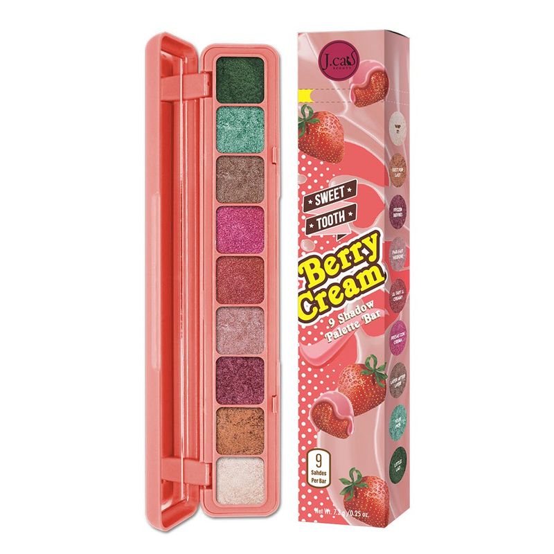 J CAT - Paleta sombras de ojo Sweet Tooth Berry Cream