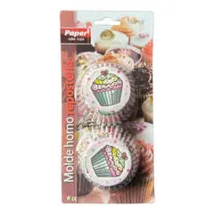 GENERICO - Capsulas Cupcake Diseño G Pastel 100 Un