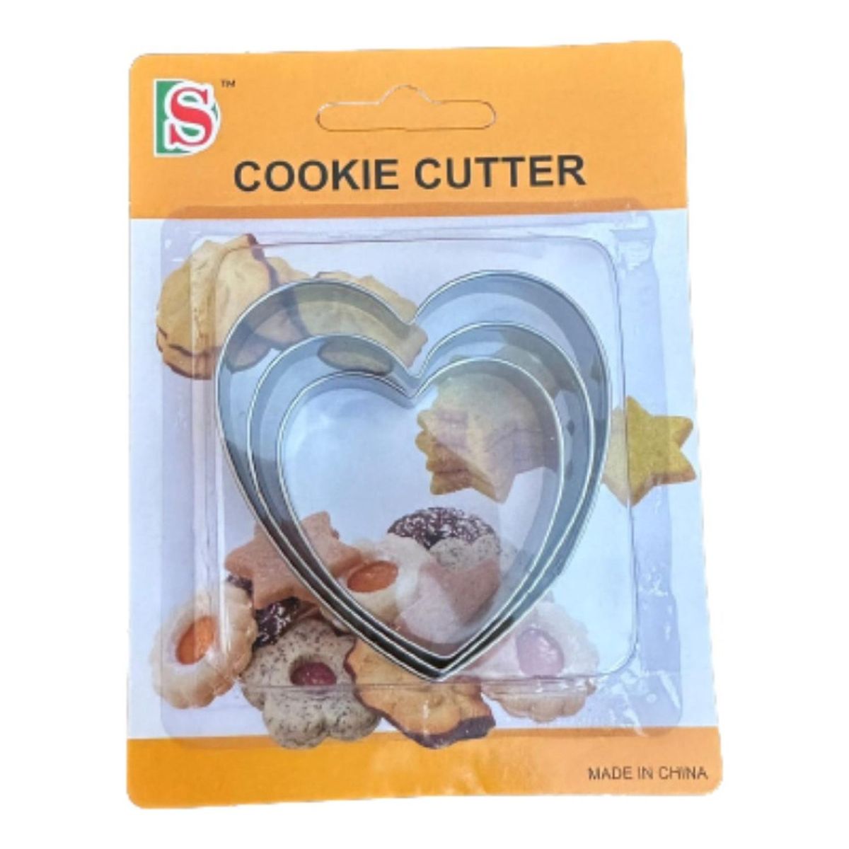 GENERICO - Cortador Galletas Corazon 3 pcs