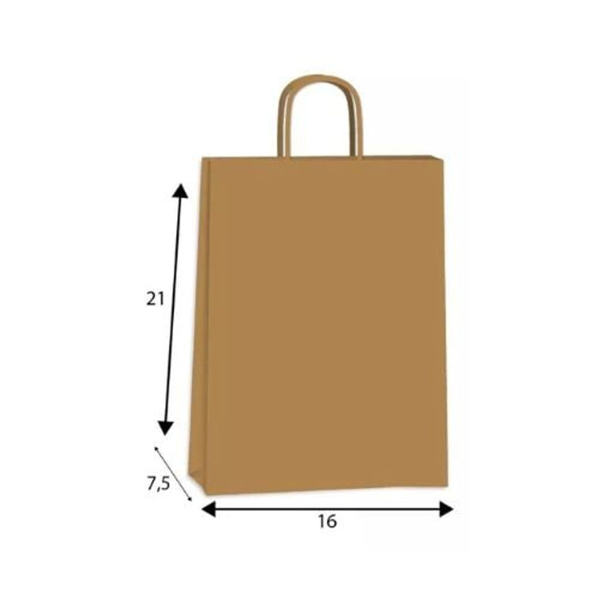 GENERICO - Bolsa Kraft 16x21 + Cinta Mágica De Regalo Azul 10 Uni