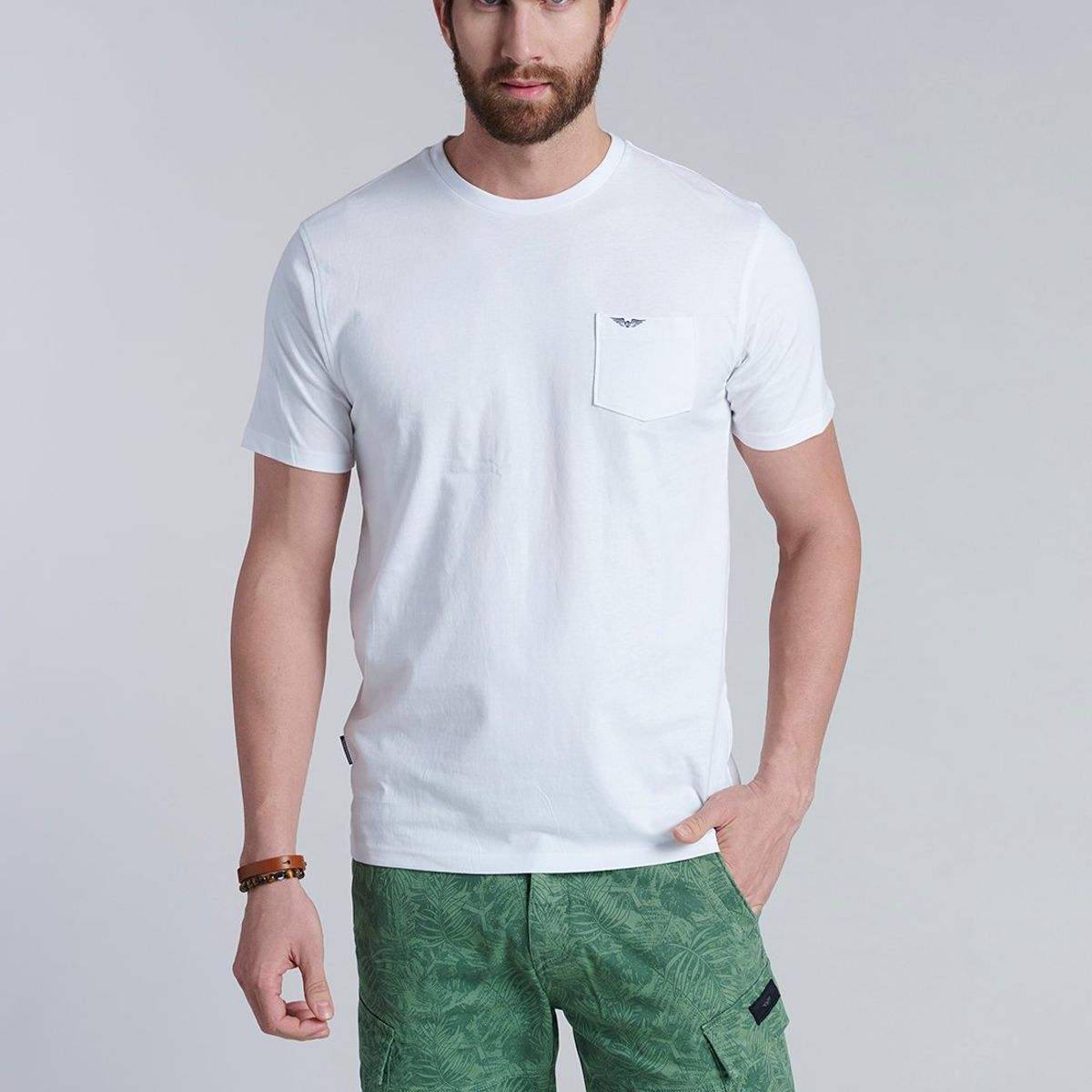 FEROUCH - Polera Bolsillo Houston Blanco Ferouch