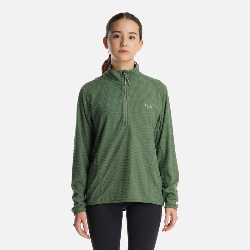 LIPPI - Polerón Teen Girl Mild Nano-F 14 Zip Jade Oscuro Lippi