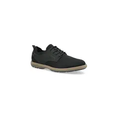 CARDINALE - Zapato casual Zapatos hombre cuero y textil tejido dozza-0-19 negro