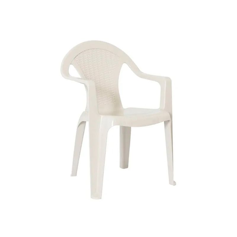 GENERICO - Silla Terraza Ratan Glamour Con Brazos Beige