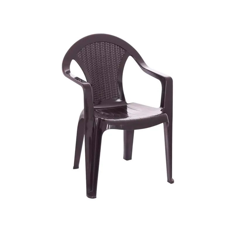 GENERICO - Silla Terraza Ratan Glamour Con Brazos Cafe