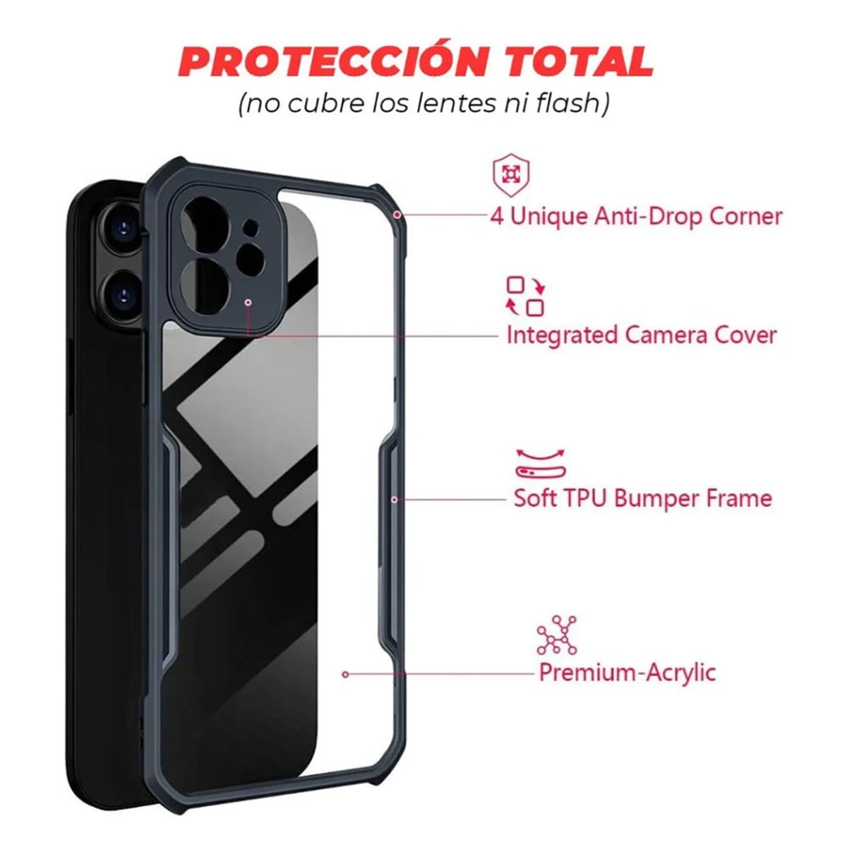 GENERICO - Carcasa Para iPhone 16 Pro Max Militar Antigolpes