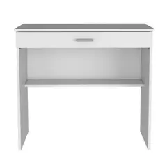 FMFURNITURE - Escritorio con Cajón - Blanco 73x80x49.8 cm