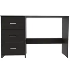 FMFURNITURE - Escritorio 3 Cajones - Blanco 76.2x120.8x42.1 cm