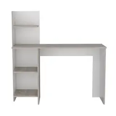 FMFURNITURE - Escritorio Con Biblioteca 4 Repisas Fm-067C - Café Claro