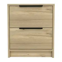 FMFURNITURE - Velador 2 Cajones 48X41X363 Cm Fm-027C - Café Claro