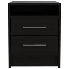 FMFURNITURE - Velador 2 Cajones 507X40X373 Cm Fm-019N - Negro