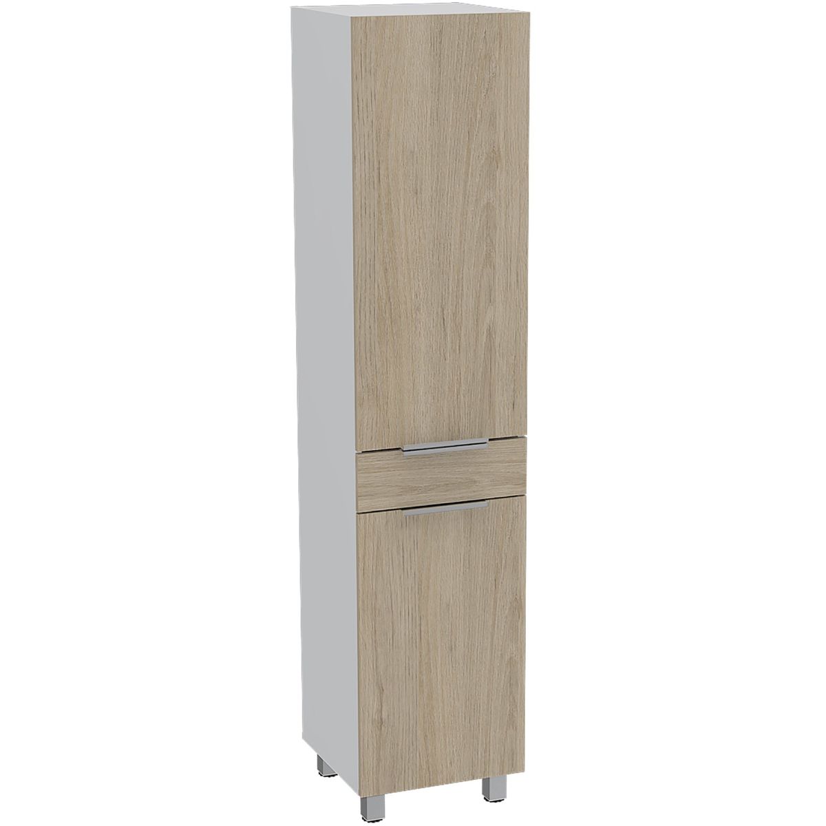 FMFURNITURE - Mueble Alacena 2 Puertas 1 Cajón - Café Claro 90x120x60 cm