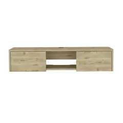 FMFURNITURE - Panel TV 49" Con 2 Puertas Fm-011C Café Claro