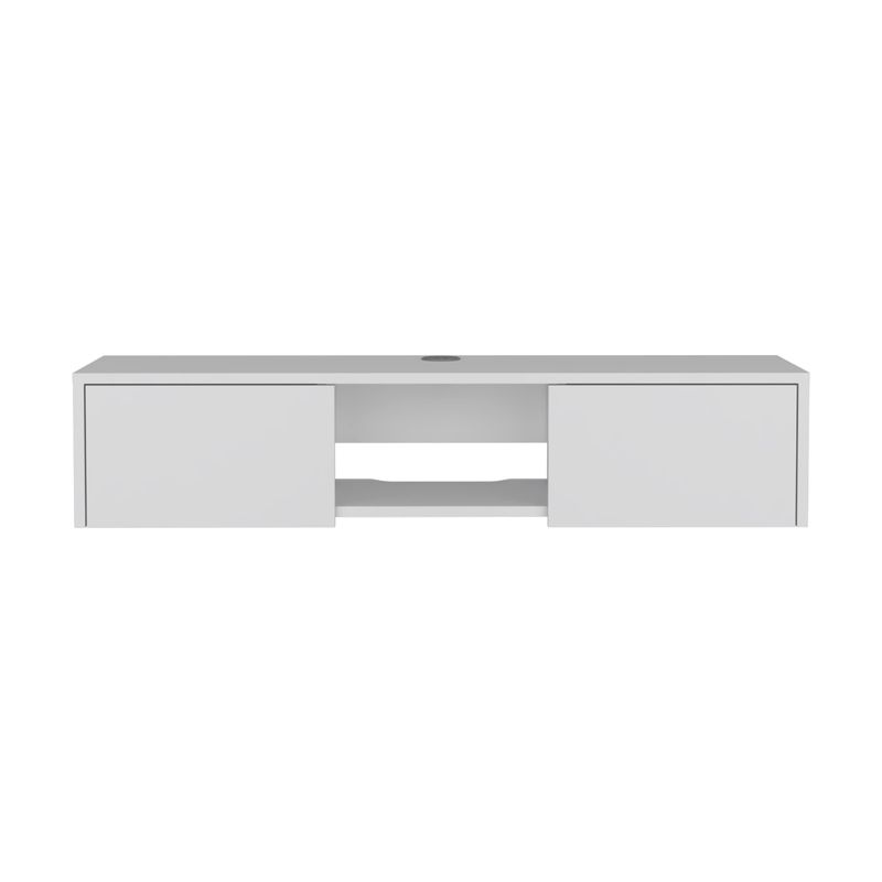 FMFURNITURE - Panel TV 49 Con 2 Puertas Fm-011B - Blanco