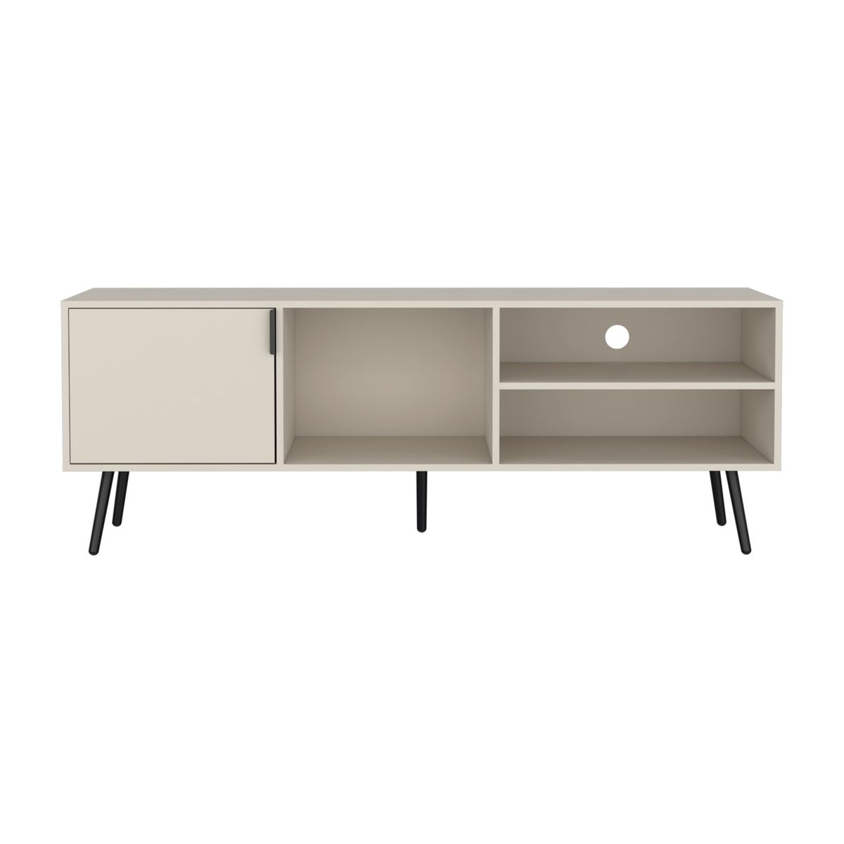 FMFURNITURE - Rack TV 65" Con 1 Puerta Abatible Fm-043B - Beige