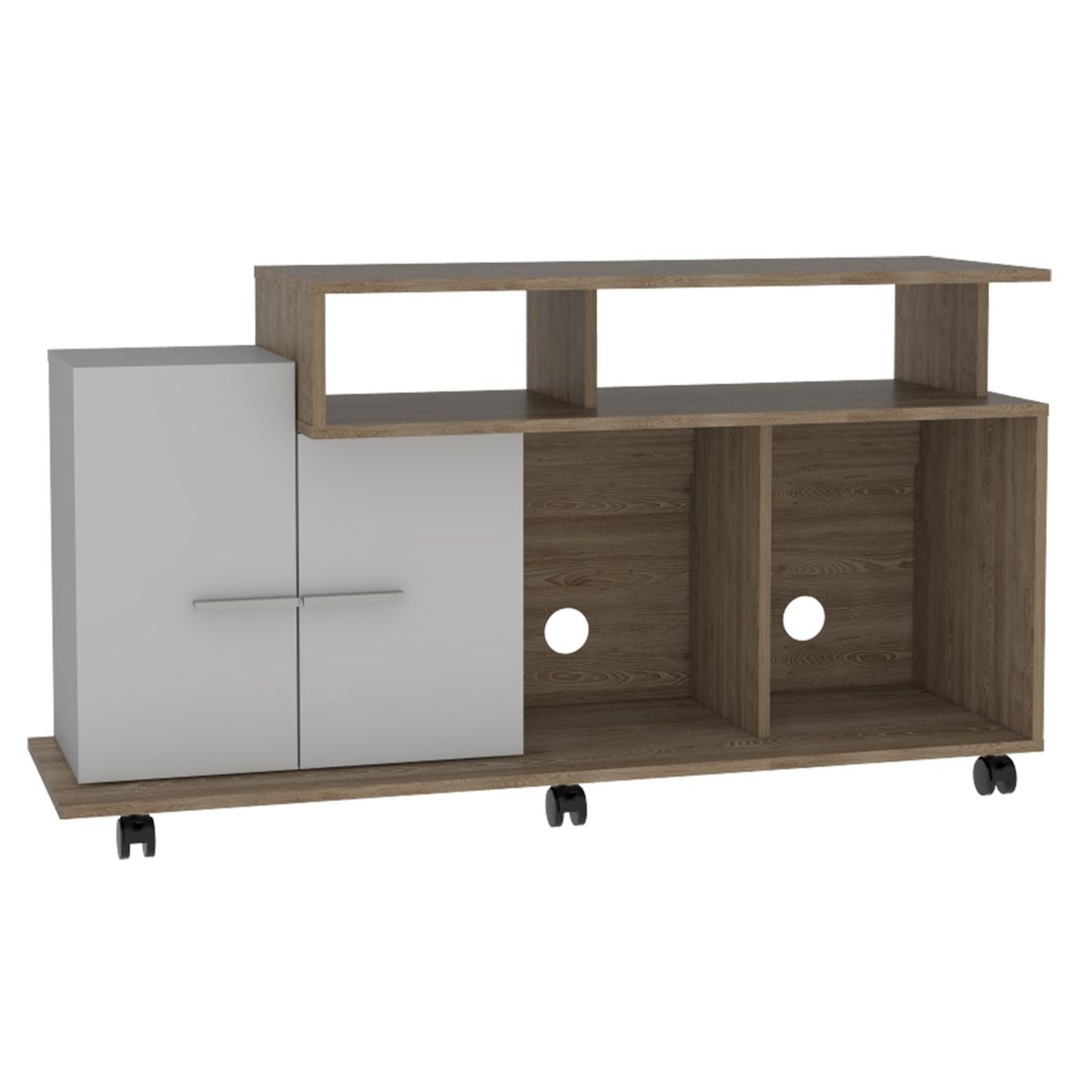 FMFURNITURE - Rack TV 40" Con 2 Puertas Fm-037C Café Claro