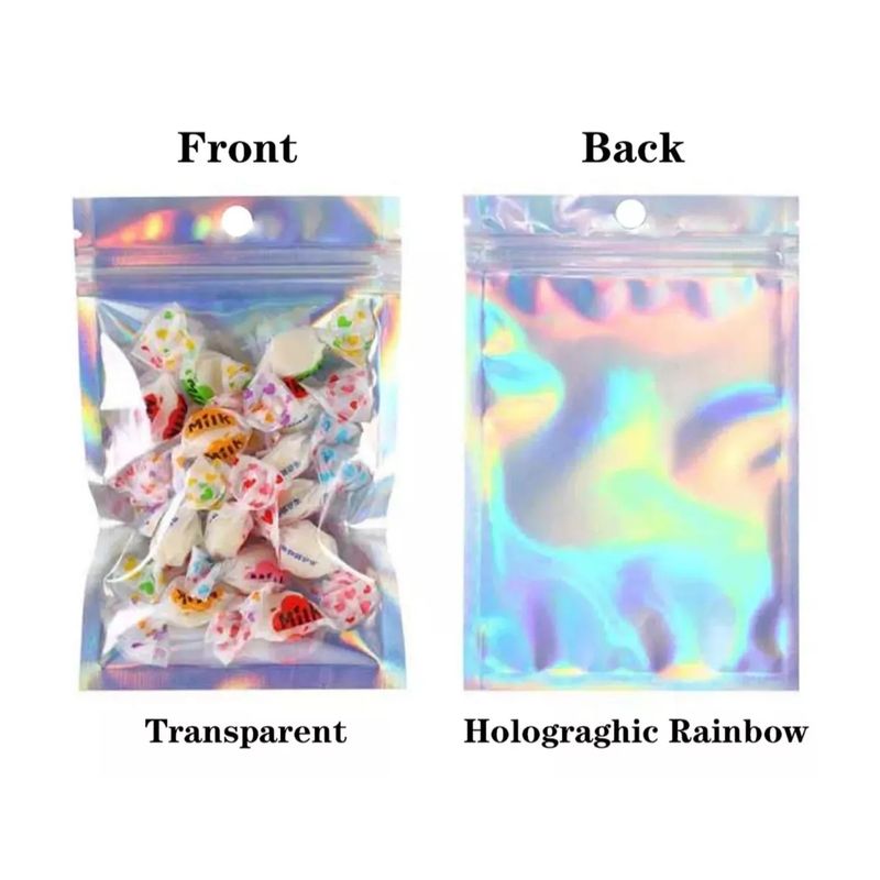 GENERICO - 100 Bolsas StandUp Pouch Cierre Tornasol Transparente Zipper